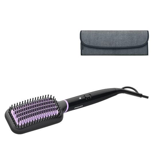 Philips Hair Brush - BHH896/10 - Gentle On Hair, It Reduces Frizz And Adds Shine Without Clamping Or Pulling