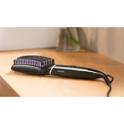 Philips Hair Brush - BHH896/10 - Gentle On Hair, It Reduces Frizz And Adds Shine Without Clamping Or Pulling