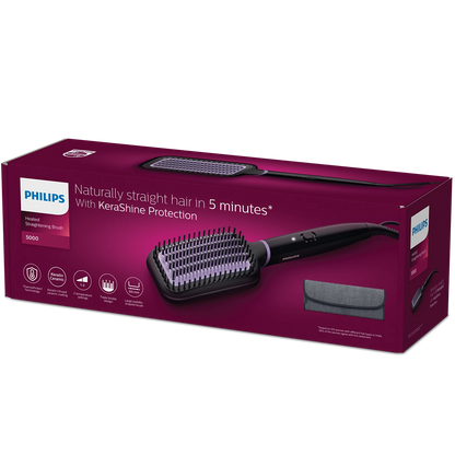 Philips Hair Brush - BHH896/10 - Gentle On Hair, It Reduces Frizz And Adds Shine Without Clamping Or Pulling