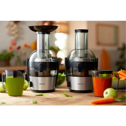 Philips Juice Extractor, Juicer - HR1863/20 - Premium Brushed Aluminium Body, An Extra-Large 80 mm Feeding Tube, And a Powerful 900 W Motor