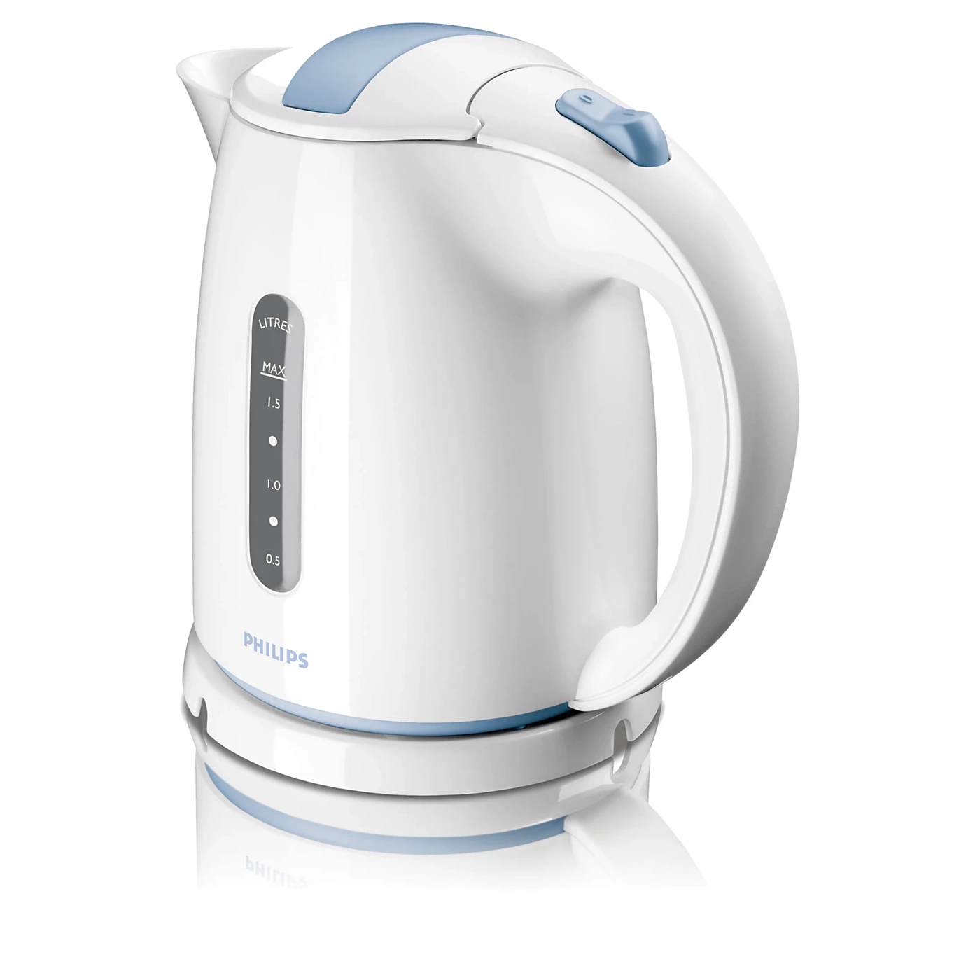 Philips Kettle - HD4646/70 - Stainless Steel Body, 360° Cordless Base, And Dual Water Windows