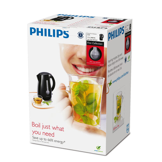 Philips Kettle - HD4677/20 - 2400 W Element, Stainless Steel Body, And 1.7 L Capacity
