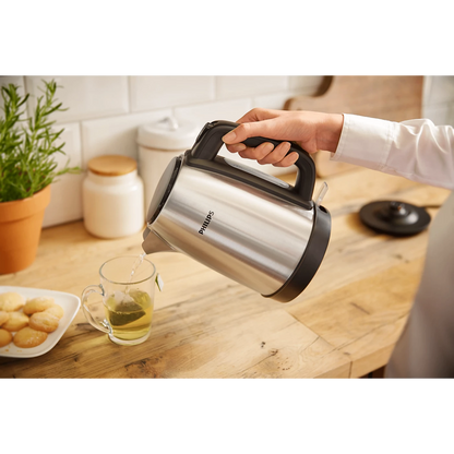 Philips Kettle - HD9350/90 - Stainless Steel Body, 2200 W Rapid Boil, And a Fine Micro-Mesh Filter