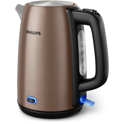 Philips Kettle - HD9355/92 - Premium 1.5 L Capacity With An 1800 W Concealed Element, Brushed Stainless Steel Body