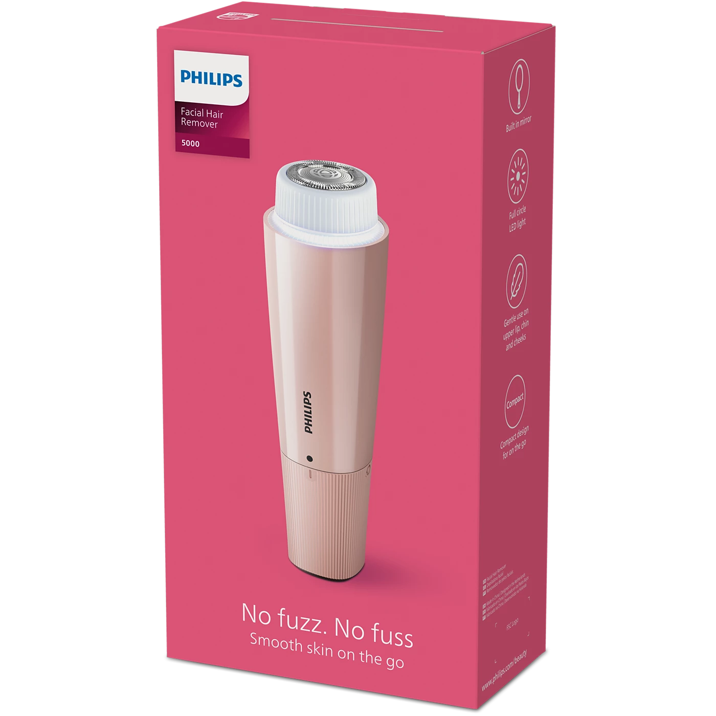 Philips Ladyshaver - BRR454/00 - Features a Hypoallergenic Foil Shaver With a Rounded Trimmer Tip, 4 Attachments, And a 60-minute Cordless Battery