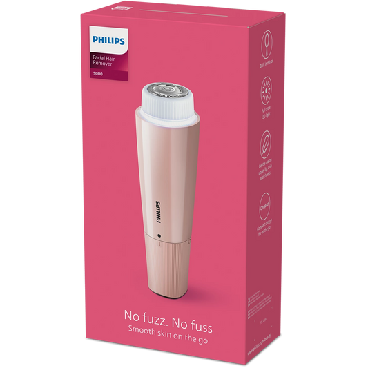 Philips Ladyshaver - BRR454/00 - Features a Hypoallergenic Foil Shaver With a Rounded Trimmer Tip, 4 Attachments, And a 60-minute Cordless Battery