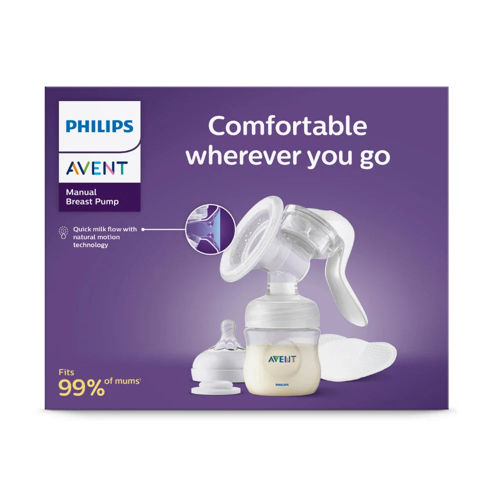 Philips Avent Manual Breast Pump - SCF430/01 - Lightweight, Silent, And Portable, It'S The Perfect Companion For Occasional Expressing On The Go