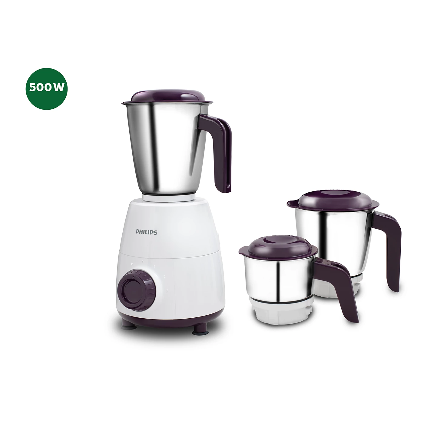 Philips Mixer Grinder - HL7505/00 - Three Stainless Steel Jars Handle Wet Grinding, Dry Grinding, And Chutneys