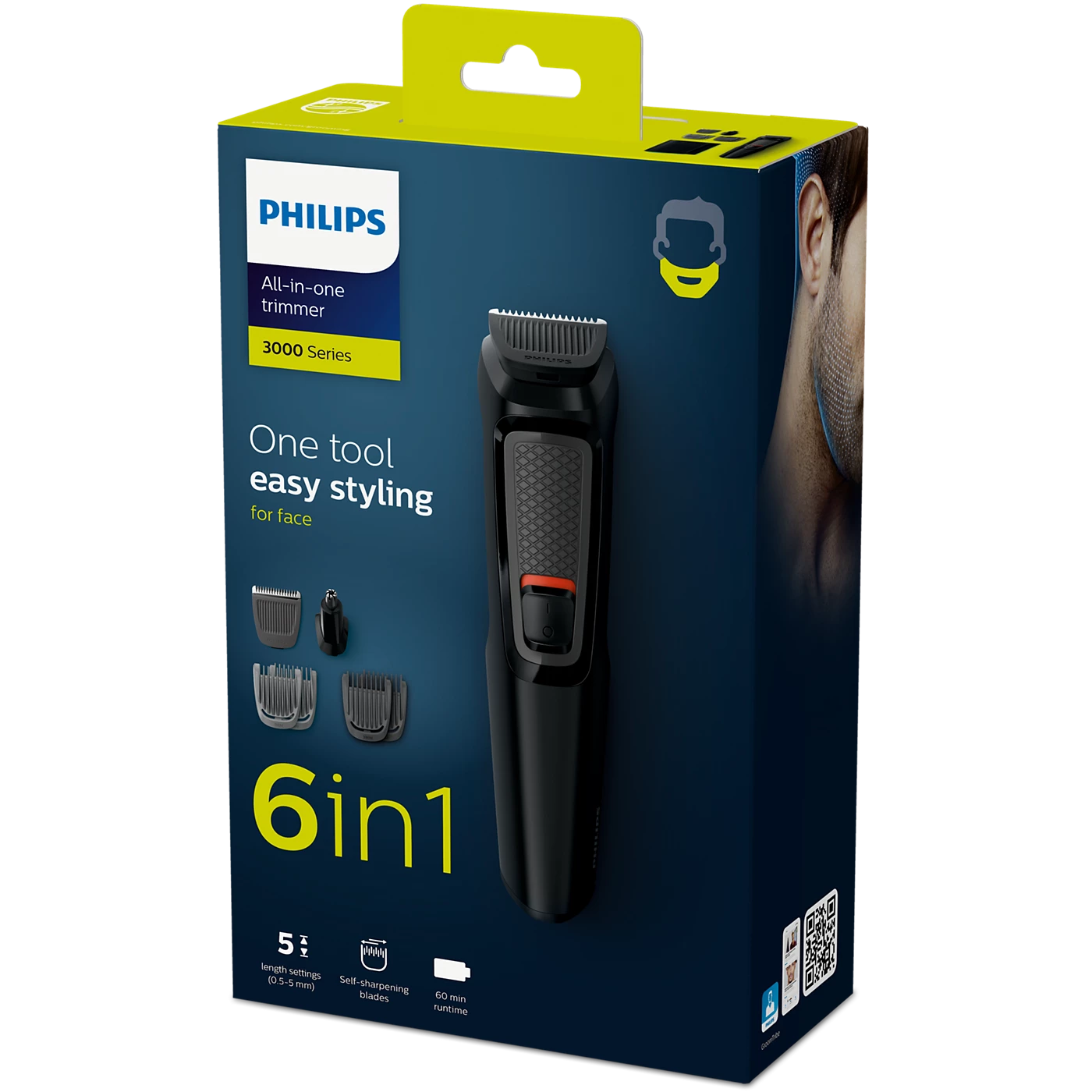 Philips Multi Purpose Grooming - MG3710/15 - DualCut Blades, 12 Attachments, And a 60-minute Battery With Quick Charge