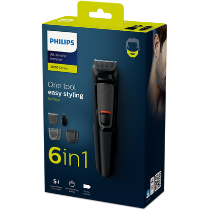 Philips Multi Purpose Grooming - MG3710/15 - DualCut Blades, 12 Attachments, And a 60-minute Battery With Quick Charge