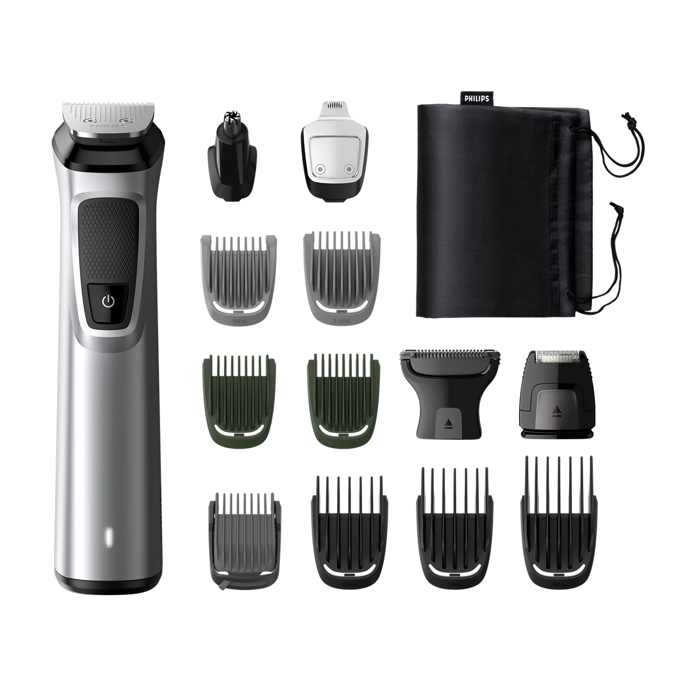 Philips Multi Purpose Grooming - MG7720/15 - SteelPrecision Blades, Smart BeardSense Motor Technology, 15 Attachments, And a 120-minute Battery