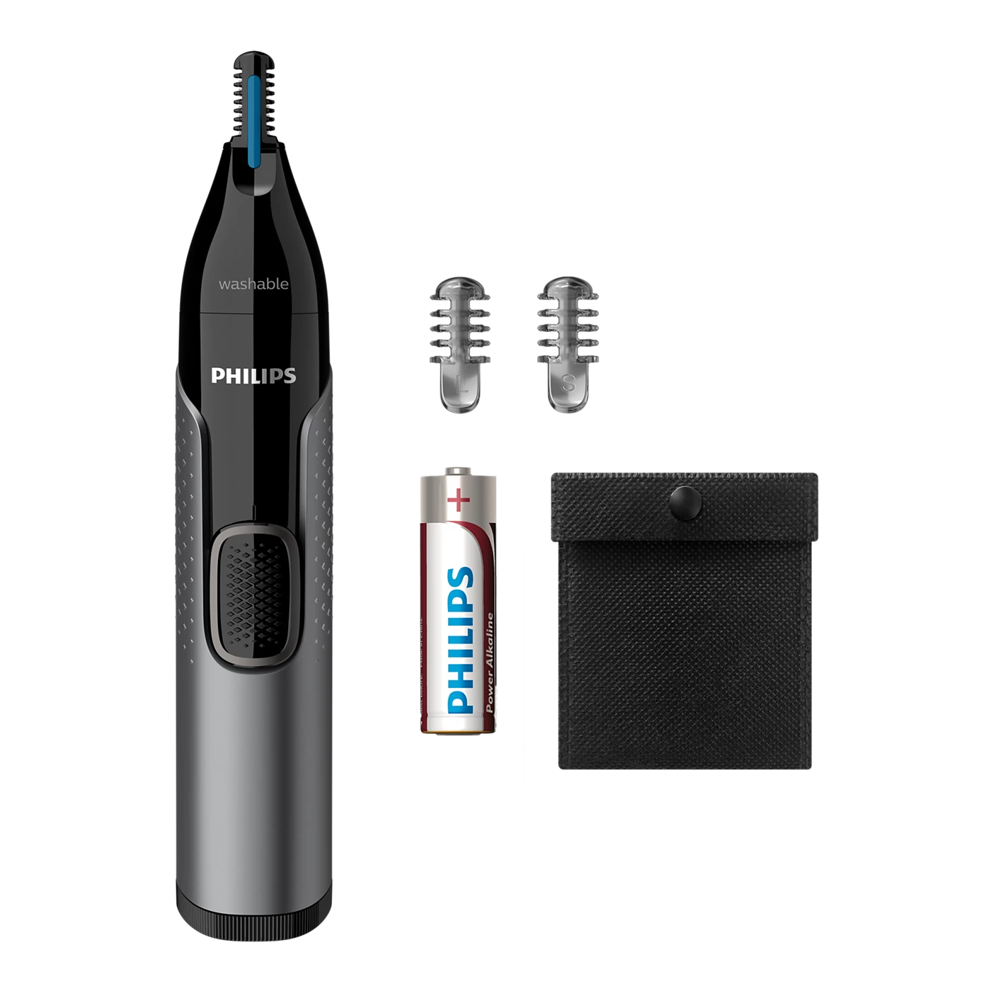 Philips Nose and Ear Trimmer - NT3650/16 - Built-In Eyebrow Trimmer, Dual-Sided Design, And Fully Washable Heads