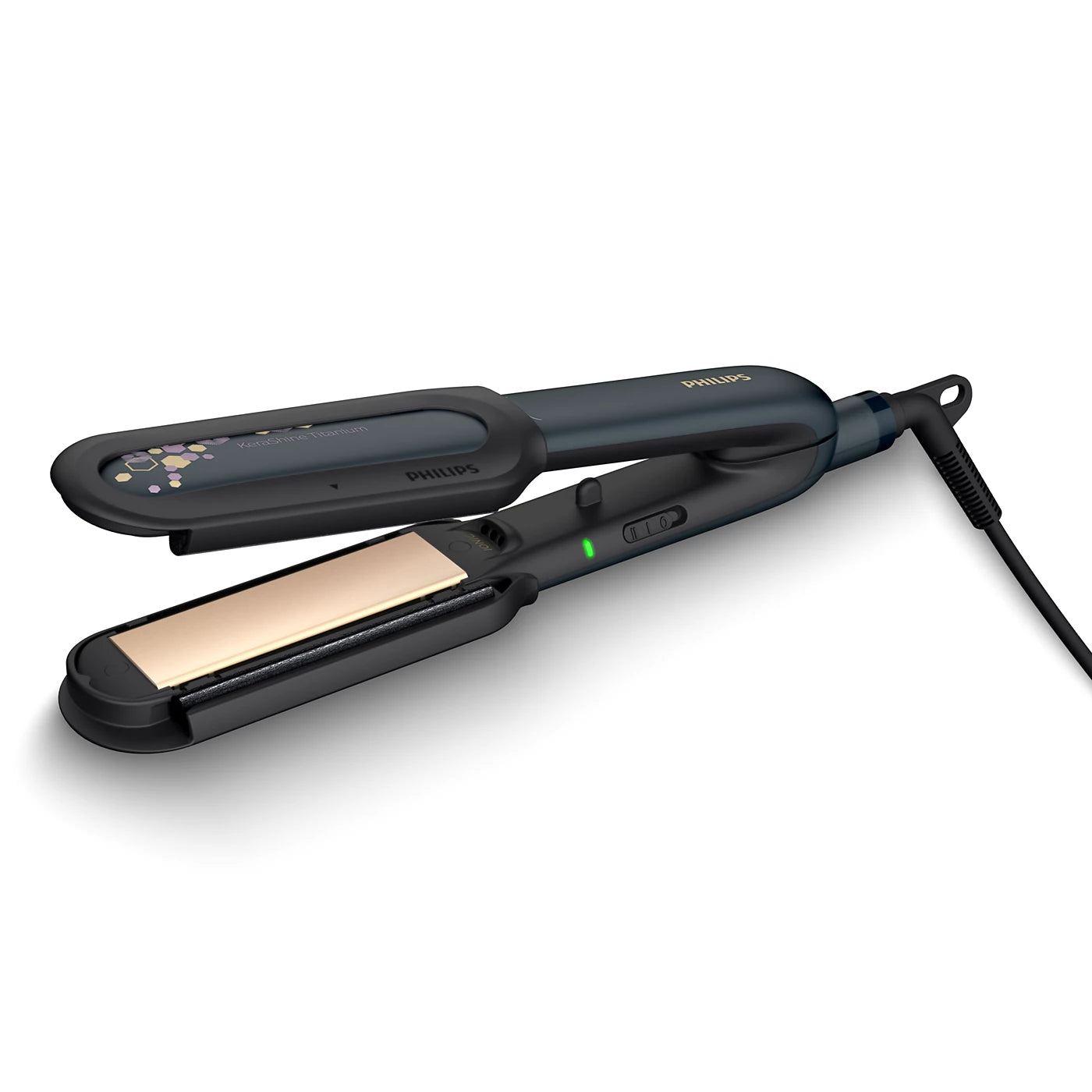 Philips Nourish Care - BHS507/40 - Features Argan Oil-Infused Ceramic Plates, 6 Temperature Settings Up To 210°C, And ThermoShield Protection