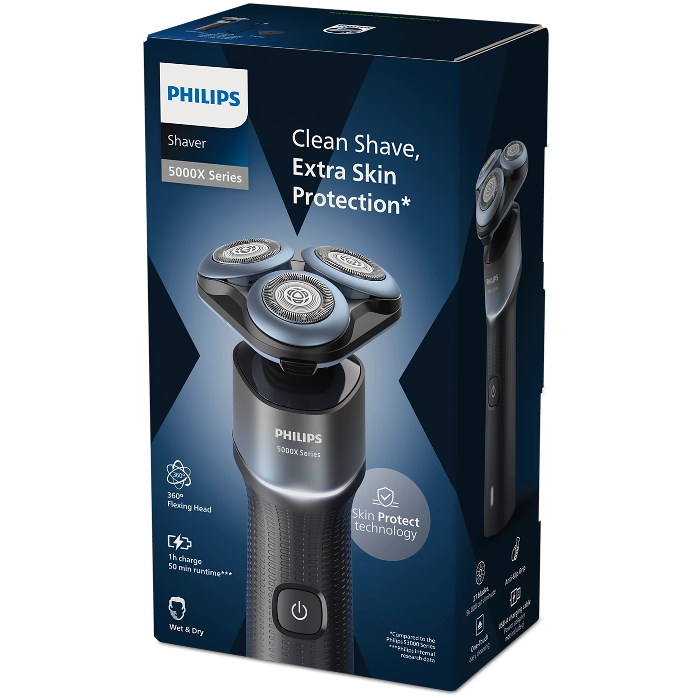 Philips Shaver 3HD - X5006/00 - 360° Flex Heads, And a Powerful Li-ion Battery
