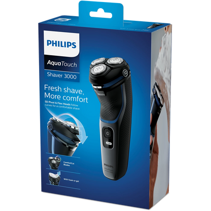 Philips Shaver - S3122/51 - Combines a 5D Flex Head, ComfortCut Blades, And 50-minute Battery Life