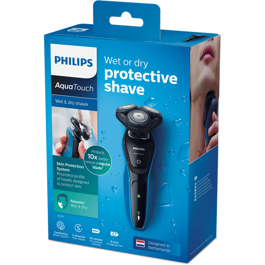 Philips Shaver - S5051/03 - Features SkinProtect Blades With Protective Coating, a 5-Direction Flex Head, and Full Wet or Dry Capability