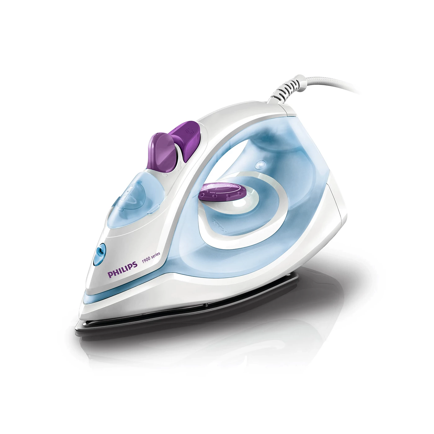 Philips Steam Iron - GC1905/21 - Combines 2000 W Power with a SteamGlide Soleplate, 25 g/min Continuous Steam, And a Pointed Precision Tip For Hard-To-Reach Areas