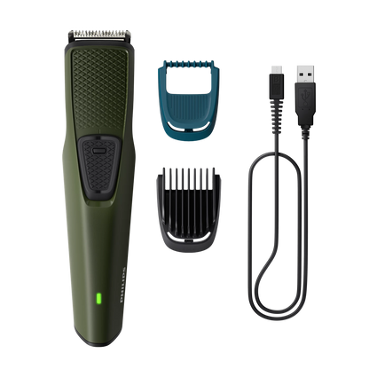 Philips Trimmer - BT1230/18 - Offers Self-Sharpening Blades, 6 Built-in Length Settings From 0.5 mm To 5 mm, And a 45-Minute Battery With USB Charging