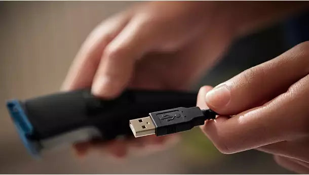 Philips Trimmer - BT1233/18 - Offers The Trusted Combination Of Self-Sharpening Blades, 6 Integrated Length Settings (0.5–5 mm), And USB Charging