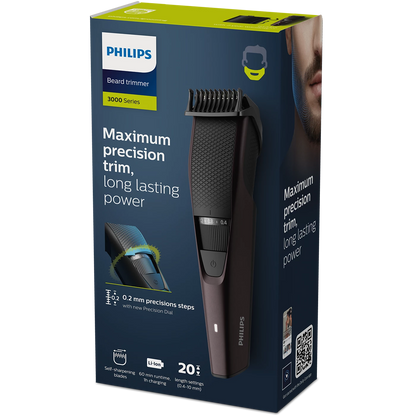 Philips Trimmer - BT3415/15 - DualCut Blades, 20 Length Settings, And A 60-minute Battery, It's Designed For Detail-Oriented Grooming