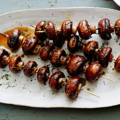 Premium Shiitake Mushroom Skewers – Healthy Vegan BBQ Snack
