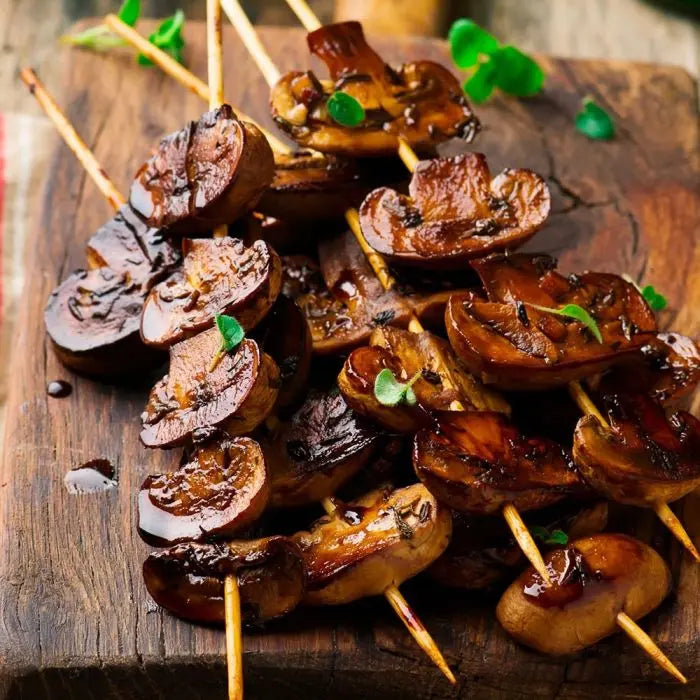 Premium Shiitake Mushroom Skewers – Healthy Vegan BBQ Snack