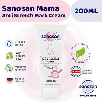 Sanosan Anti Stretch Mark Cream 200ml – Skin Elasticity Care