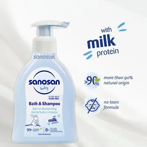 Sanosan Bath & Shampoo 200ml & 500ml – Gentle Baby Cleansing