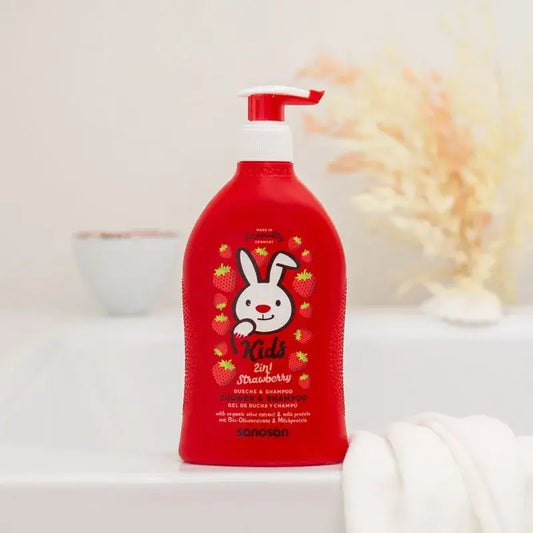 Sanosan Kids 2in1 Strawberry Shampoo 400ml – Fun Hair Care