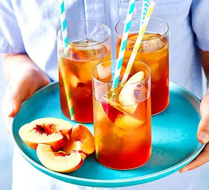 Peach Iced Tea by Skewers – Refreshing Fruity Tea Fusion Drink