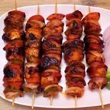 Spicy Chicken Shashlik Skewers – Grilled Veg BBQ Chicken Snack