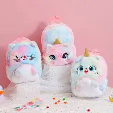 Unicorn Plush Kids Pencil Backpack – Cute School Bag for Girls