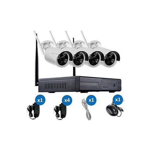 WIFI Kit Basic – 8 Channel Wireless CCTV Security System with 4x 3MP Cameras