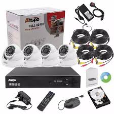 4 Camera 5MP Wired CCTV Security Kit – XVR with Bullet Cameras