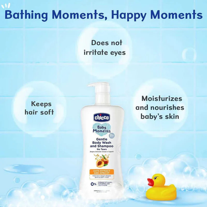 Chicco Gentle Baby Body Wash & Shampoo 500ml – Tear-Free Daily Care