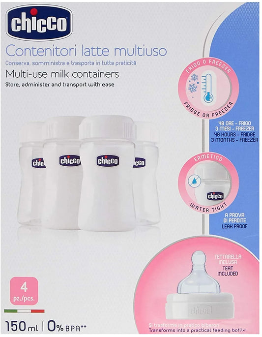 Chicco Silicone Baby Bottle -150 ml – Well Being Milk Container