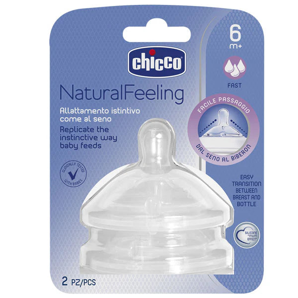 Chicco Natural Feeling Teat – Soft Silicone Baby Feeding Nipple