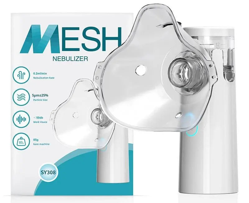 Mesh Nebulizer -  Silent Operation, USB Rechargeable, And Ideal for Asthma, Cough, and Breathing Therapy at Home