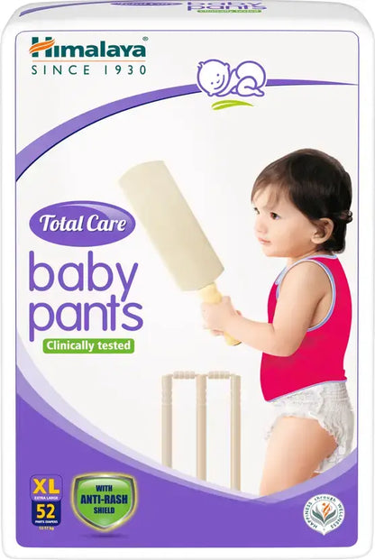 HimalayaTotal Care Baby Pants Ecom Pack 52s | Aloe Vera and Yashad Bhasma with Anti-Rash Shield