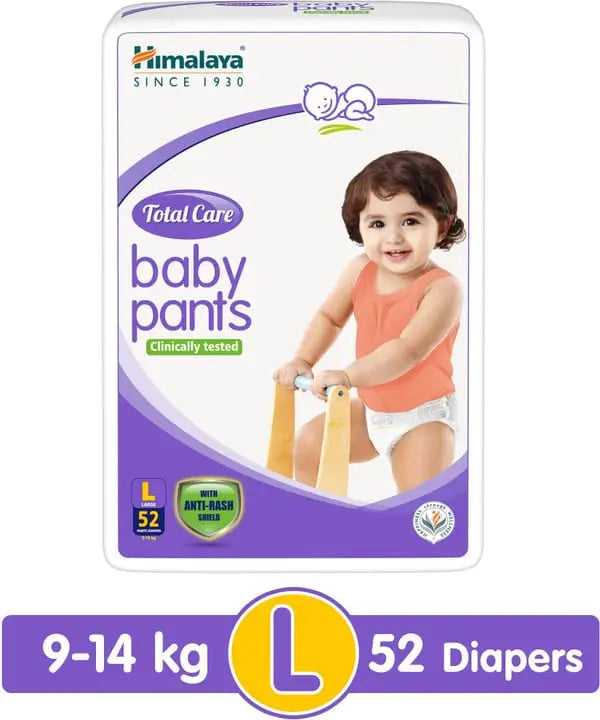 HimalayaTotal Care Baby Pants Ecom Pack 52s | Aloe Vera and Yashad Bhasma with Anti-Rash Shield